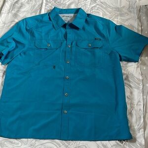 Eddie Bauer Blue Casual Button Down Shirt